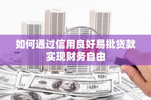 虎门如何通过信用良好易批贷款实现财务自由