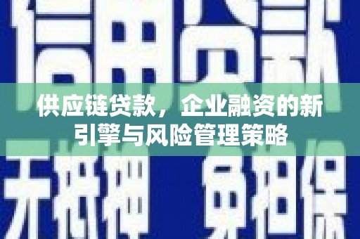 虎门供应链贷款，企业融资的新引擎与风险管理策略